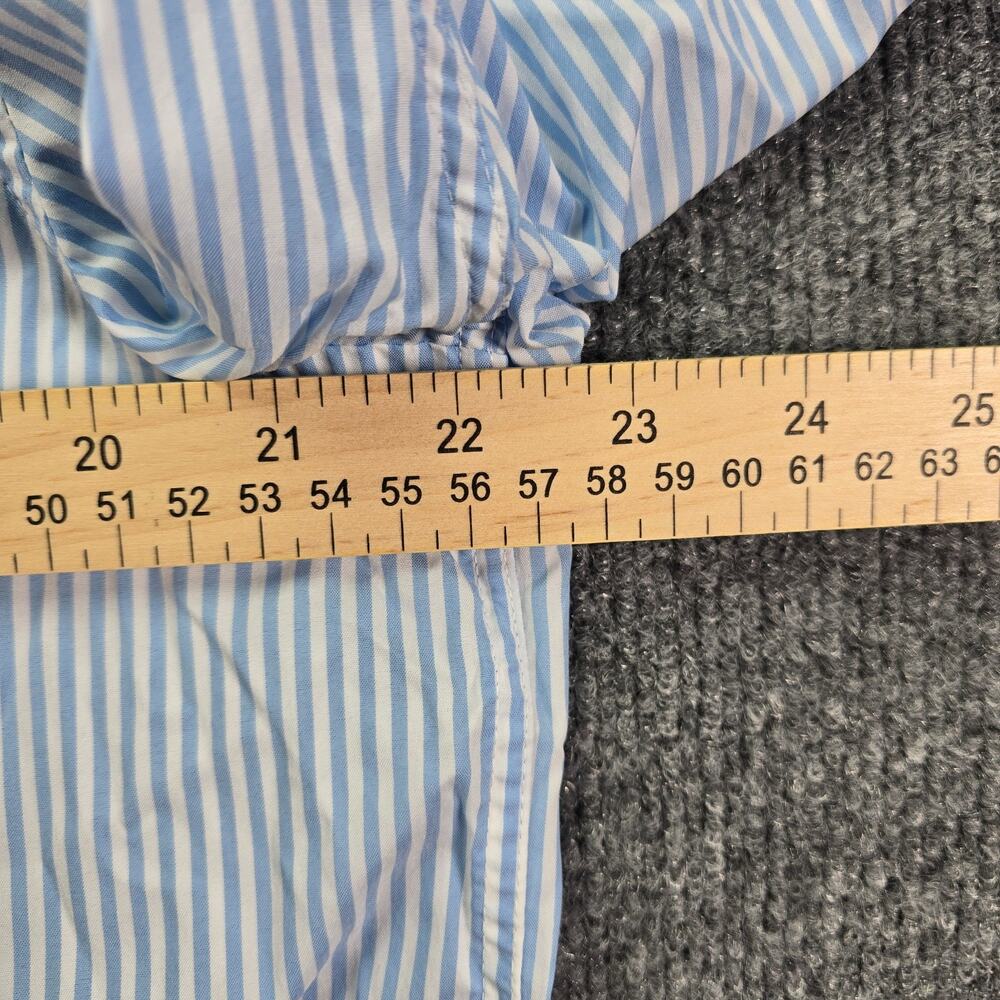 Vineyard Vines Performance Shirt Men Large Blue White Stripe Long Sleeve Stretch